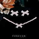 ネックレス ピアス 調節可能 人工パール おしゃれ シンプル かわいい リボン ガフェミニン 韓国 アクセサリー 結婚式 フォーマル アイテム