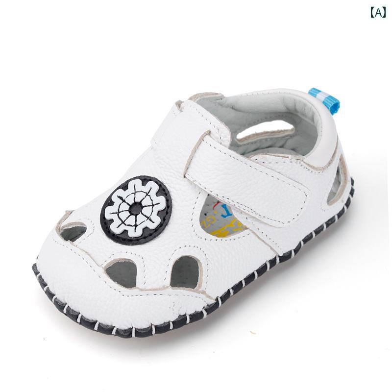 サンダル ベビー キッズ シューズ 夏 夏 革 赤ちゃん 滑りにくい 軽量 通気性 ソフト 幼児 靴 子供