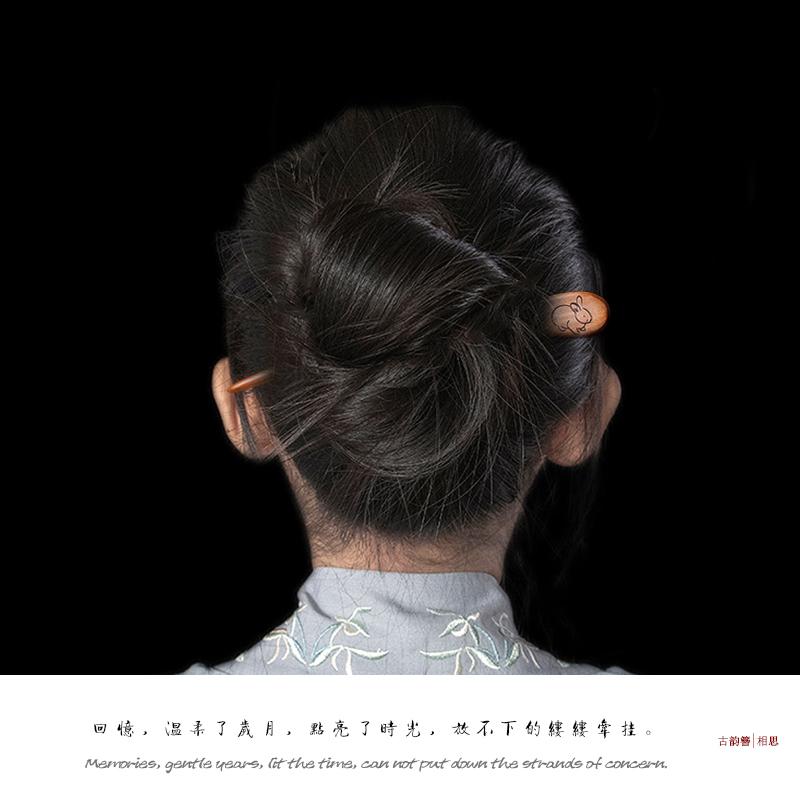 ヘアアクセサリー かんざし ヘアピン 木 動物柄 干支 頭 髪飾り 髪留め 大人式 母の日 ギフト レトロ ..