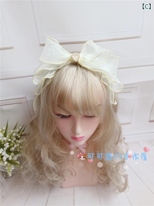セキュアデポのカチューシャ ヘアバンド ヘアアクセサリー 激かわいい コスプレ ロリータ ゴスロリ 地雷 甘ロリ JK レディース ファッションアイテム｜アングル3