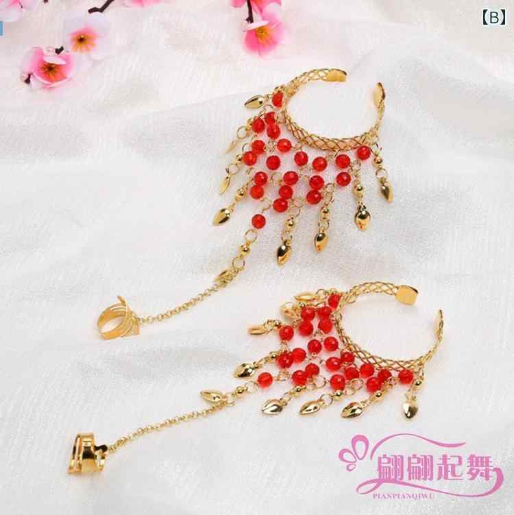 ベリーダンス オリエンタル ブレスレット リング アクセサリー ジュエリー 衣装 パ...