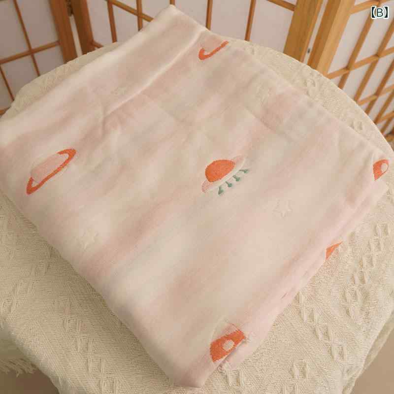 ブランケット ガーゼ バスタオル 通気性 シンプル かわいい ベビー 赤ちゃん キッ...