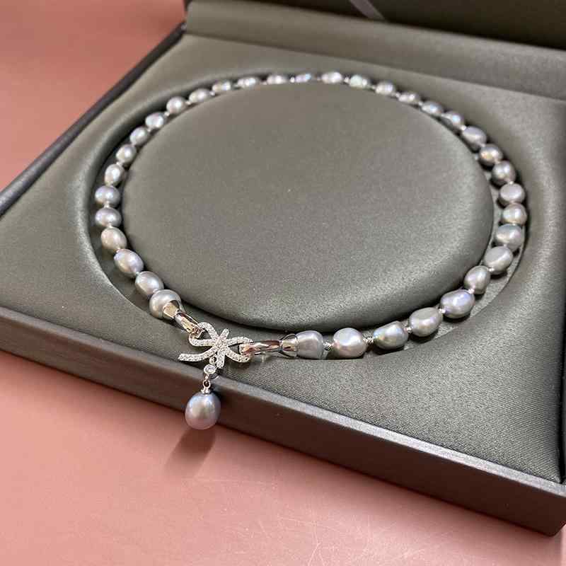 レディース 淡水パール ネックレス ブレスレット 特殊状 リボン エレガント 鎖骨チェーン レディース パーティー セレモニー上品 豪華感 エレガント