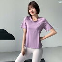 maxrun スポーツ Tシャツ レディース フィットネスウェア 速乾 トップス 大きめサイズ ランニング 半袖 夏 薄手 ヨガ ウェア