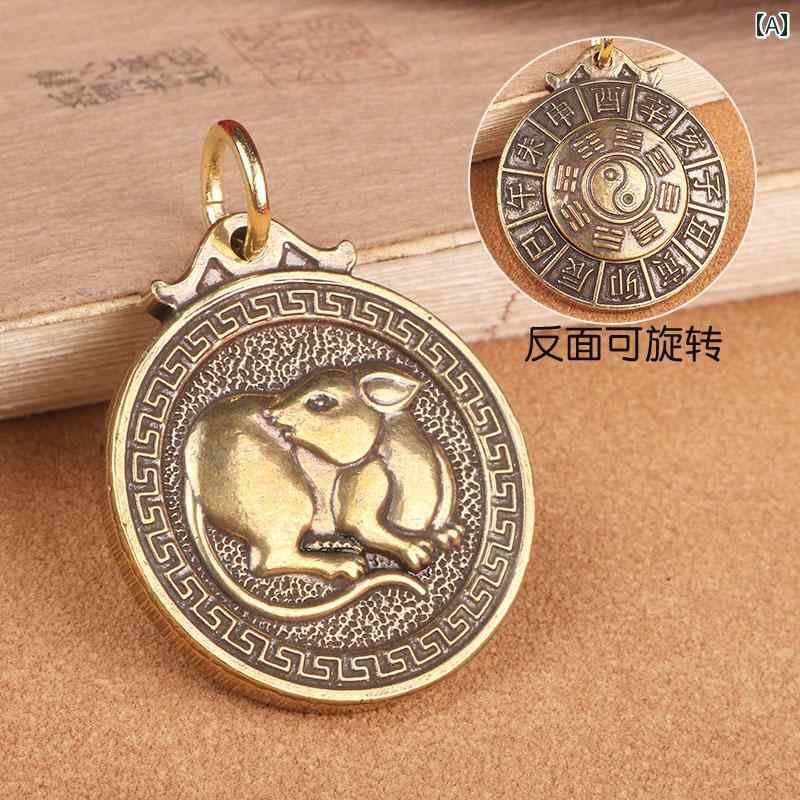 レトロ 車 キーホルダー ペンダント キーアクセサリー キーチェーン ストラップ メンズ レディース兼 チャイナテイスト 装飾品 真鍮