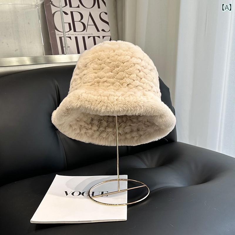 かわいい ファー フィッシャーマン ハット 秋冬 レディース 厚手 暖かい バケットハット 帽子 防寒 ふわふわ