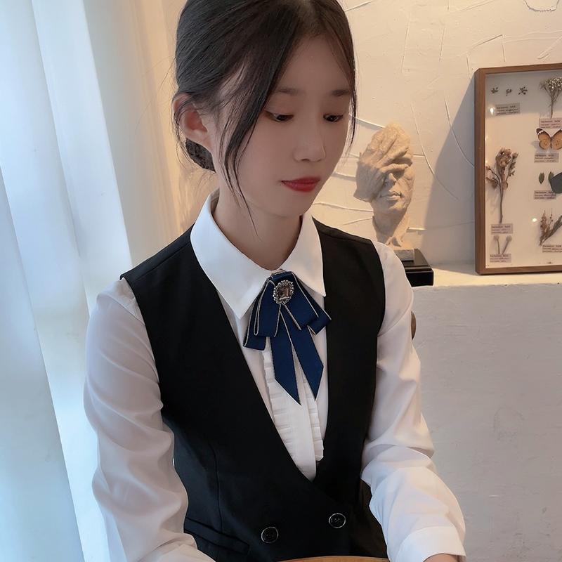 シャツ レディース 蝶 ネクタイ ボウタイ 銀行 襟 花 プロ 卒業 写真 ハイエンド 青 赤 スチュワーデス ホテル ヘッド フラワー スーツ ブローチ