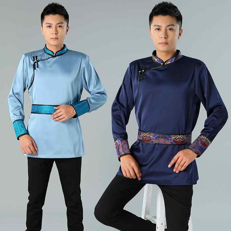 エスニック メンズ 春夏 モンゴル トップス ジャケット フェイク スタンドカラー 服 普段使い着 衣装