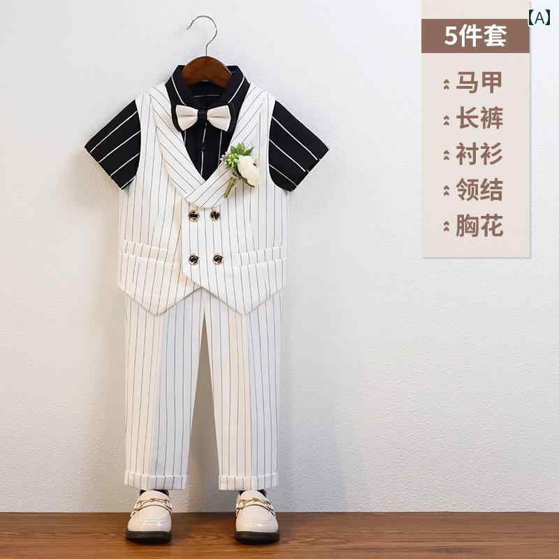 ドレス キッズ スーツ フォーマル 発表会 男の子 子供 小さい 英国 スピーチ ホスト ピアノ 演奏 服 フラワーガール 1歳 ベスト