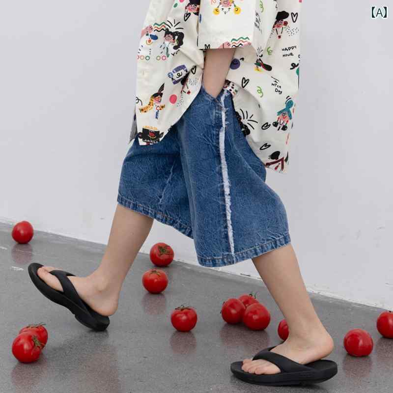 キッズ ジーンズ デニムパンツ ショートパンツ 春夏 カジュアル アウトドア ホームウェア クール 男の子