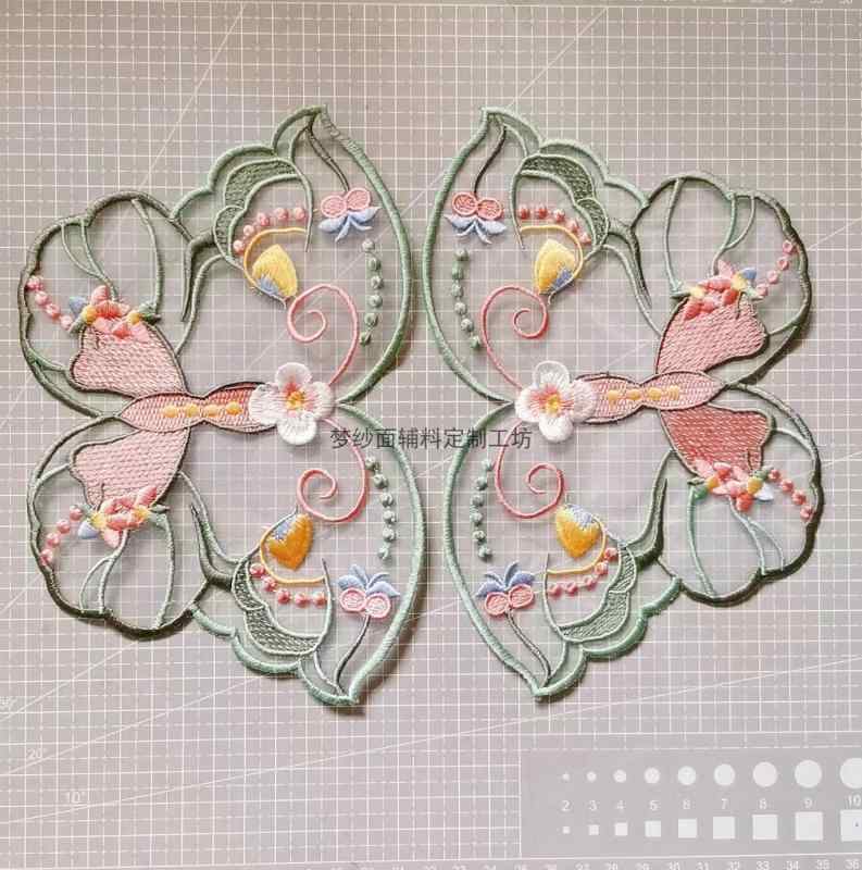 Other - パッチ アップリケ 裁縫 DIY 手芸品 アクセサリー 衣装作 材料 デコレーション 素材 刺繍 蝶 バタフライ ドレス 漢服 子供服 装飾