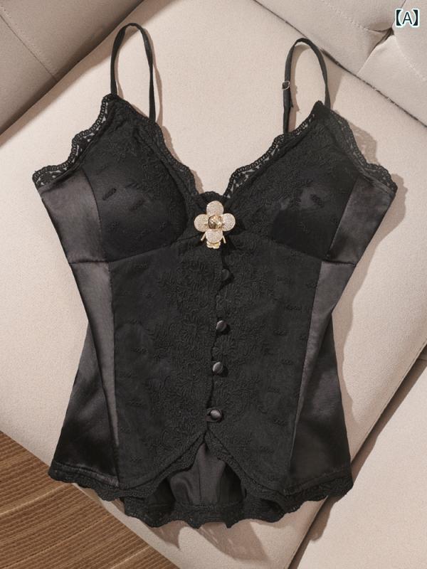 レディース レース キャミソール モテ服 スタイリッシュ レイヤード かわいい おしゃれ 韓国 イベント フェス パーティ 日常着 ダンス キャバ デート アップ