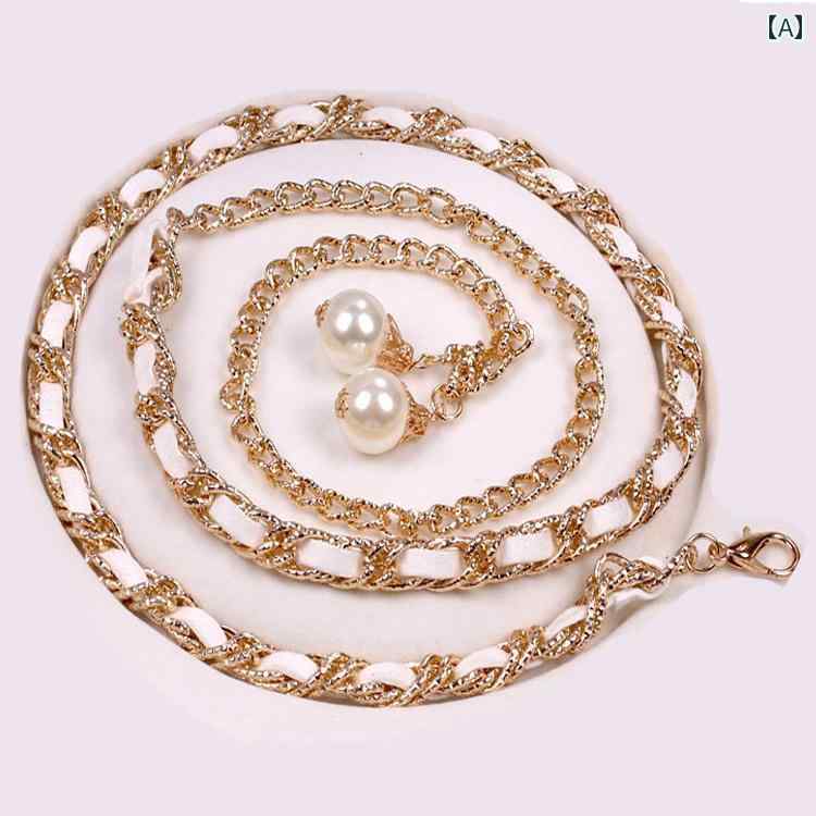 ベルト レディース おしゃれ 織 ベルト ウエスト チェーン レディース ファッション 薄手 装飾 ドレス 夏 MM ゆったり チェーン スカート アクセサリー