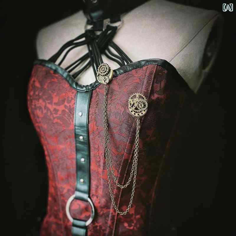 チェーン ブローチ レトロ 中世 バロック風 パンク メカニカル ギア ラベリア 襟ピン スチーム シャツ ..