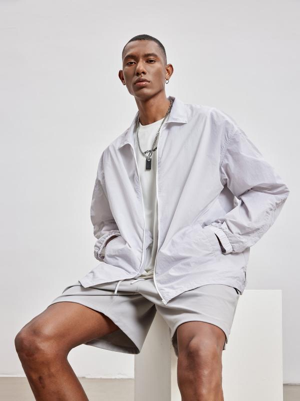 夏 日焼け防止 軽量 通気性る UV防止 アウター シンプル ジャケット メンズ