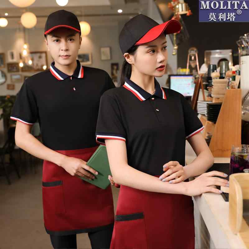 ポロシャツ ホテルスタッフ ユニフォーム ホール制服 洋食屋 コーヒーショップ ケータリング ウェイター 作業着 半袖 Tシャツ レストラン 夏