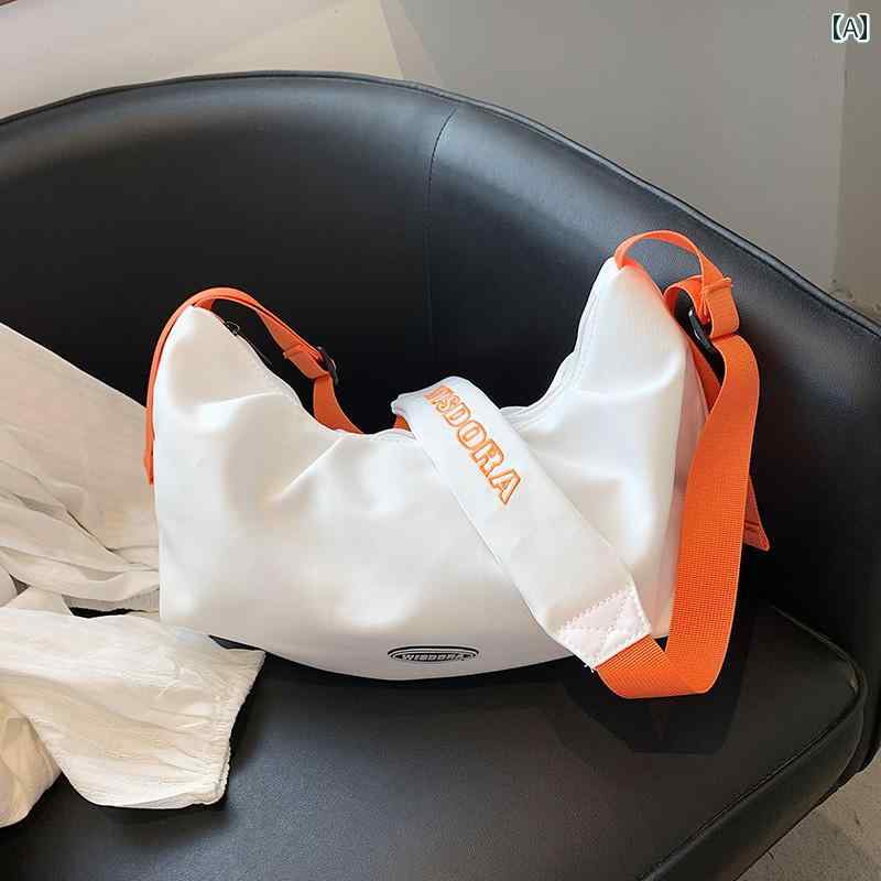 クロス ボディバッグ レディース 夏 カジュアルショルダー 学生 ナイロン ジッパー ミディアム レジャー