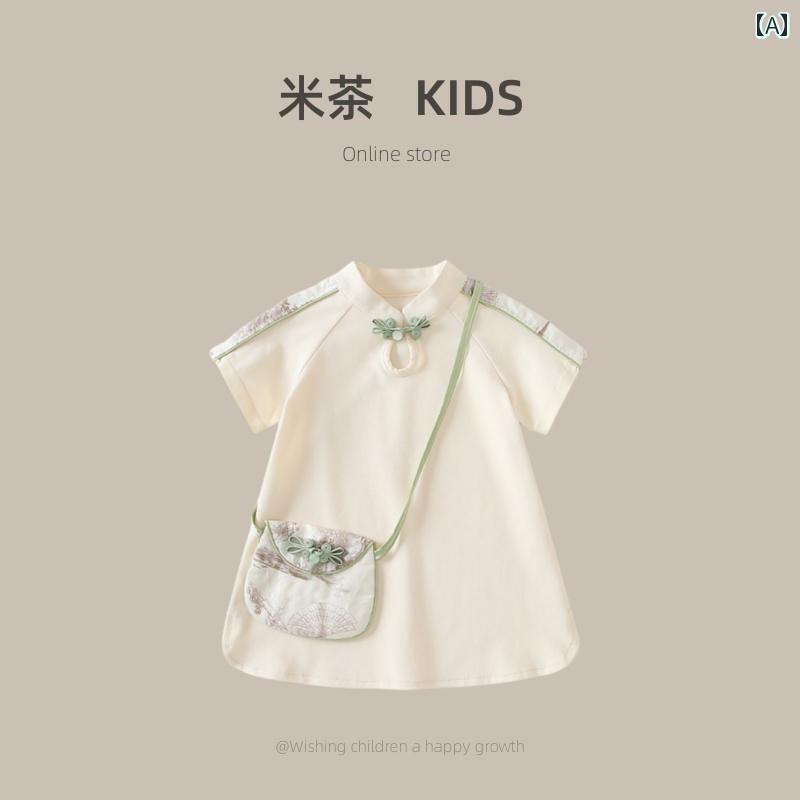 ドレス キッズ ファッション 幼児 子供服 中華風 チャイニーズ スタイル 韓服 サマー 子供 プリンセス 唐 スーツ 1歳 女児 赤ちゃん