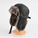 冬 パイロット ロシア 帽子 厚手 暖かい pu レザー 帽子 防風 大型 頭囲 機能 乗馬 オートバイ 帽子