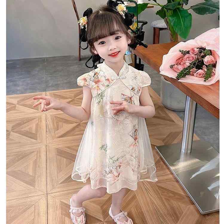 Other - 民族衣装 かわいい 子供服 キッズ 女の子 漢服 チャイナ風 パフォーマンス ファッション オールシーズン 夏 ドレス かわいい