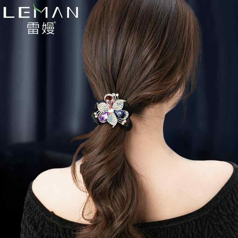 ヘア アクセサリー レトロ シュシュ ヘア ネクタイ レディース 新 精巧 ラインストーン ヘア ロープ ファッション ヘッド ロープ 高ストレッチ 装飾品