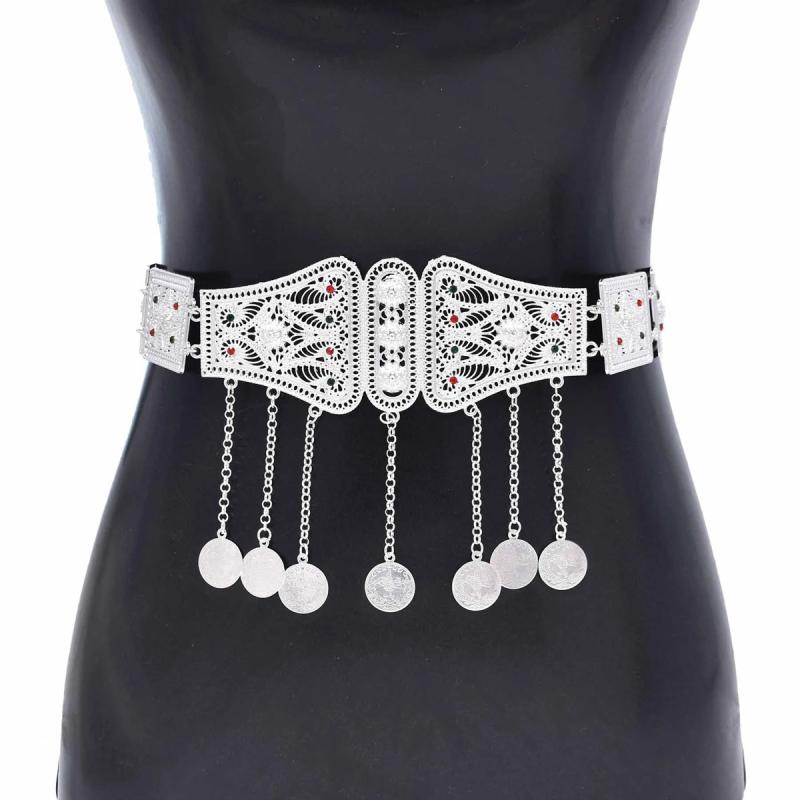 ベリーダンス ウエスト チェーン 西洋 エスニック ミャオ族 ボーダー タッセル エキゾチック アクセサリー ロング スカート ウエスト バンド 写真 ベルト