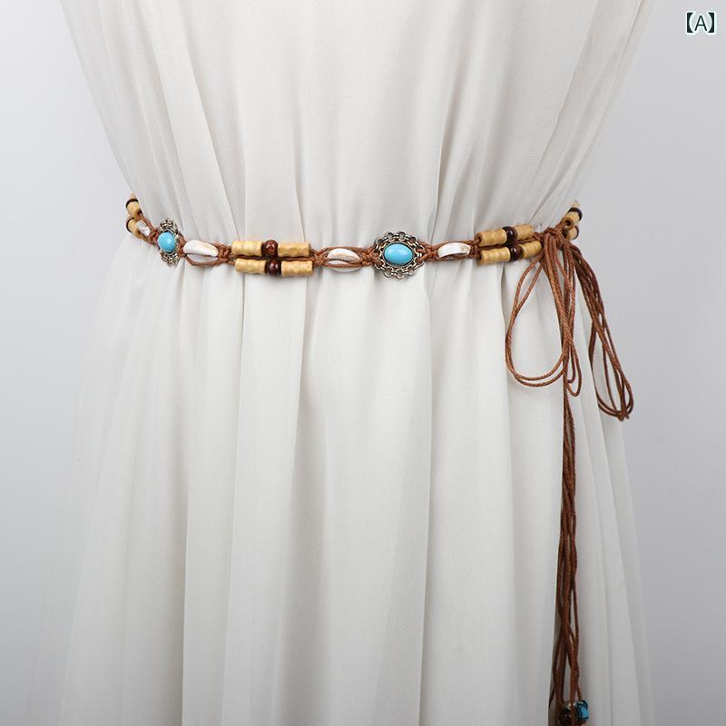 レディース 織り ベルト ターコイズ チェル リゾートテイスト アジアン ウエストマーク レトロ エスニック アクセント アクセサリー おしゃれ かわいい 快適アイテム