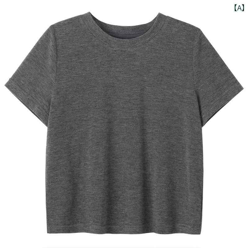 Occidental Goods - トップス Tシャツ キッズ おしゃれ ナチュラル 子供服 ダーク グレー 子供 半袖 ベーシック 夏服 男の子 女の子 ラウンドネック ハイエンド