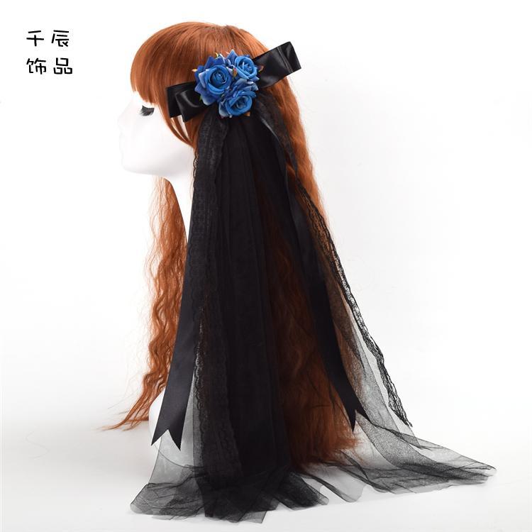 ヘッドドレス アクセサリー 雑貨 ファッションゴージャス フラワー ウェディング ゴシック ロリータ ロ..