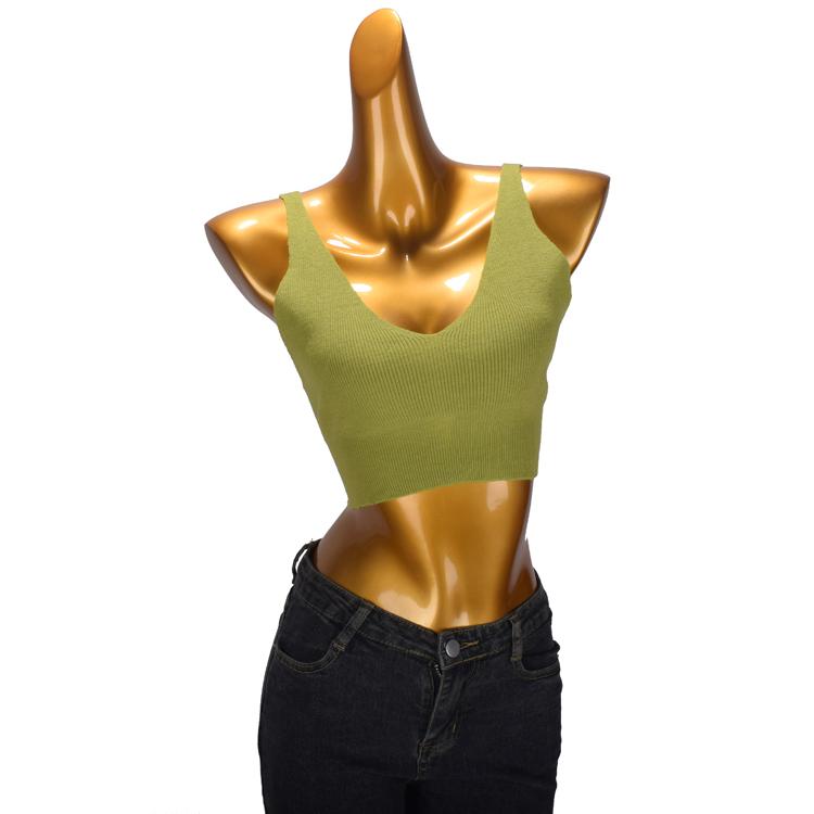 レディース ニット キャミソール 夏 ハイウエスト ショート丈 無地 シンプル インナー 魅惑 ニット トップス バックレス