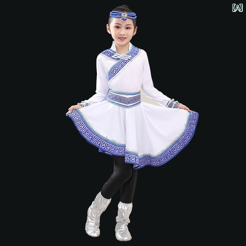パフォーマンス 衣装 民族 ダンス コスチューム 子供 少数 民族 男の子 モンゴル ダンス 衣装 女の子 装飾 民族舞踊 エスニック