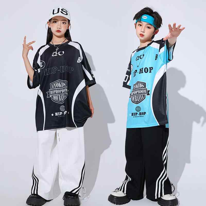 子供服 女の子 男の子 Tシャツ パンツ コスチューム バンド ダンス ヒップホップ ストリート系 パフォーマンス 衣装 セットアップ クール かっこいい キッズ
