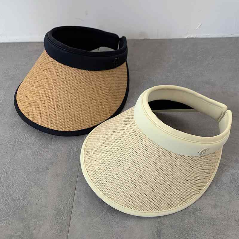 防紫外線 レディース 夏 麦わら 帽子 サンシェード 日除け 日焼け防止 韓国 レジャー カジュアル ベージュ コーヒー つば広