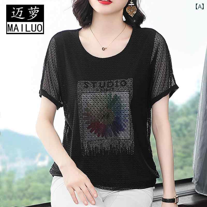 レディース 夏 カジュアル T シャツ 半袖 マザーズ 婦人服 おしゃれ 普段使い 女性 t プリント ウエスタンシャツ ママ 大きいサイズ スリム トップス