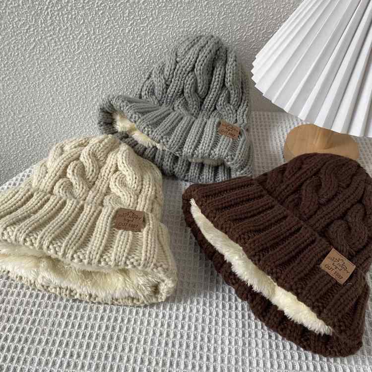 帽子 メンズ レディース 帽子 太いライン 起毛 厚手 暖かい ニット帽 アウトドア 耳保護 ストリート カジュアル ウール帽子 ユニセックス つばし