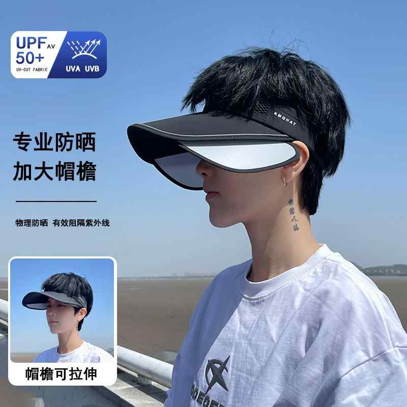 Sun Visor - アウトドア レジャー スポーツ ユニセックス メンズ レディース兼 カップル 夏 日焼け防止 サンバイザー 帽子 フェイスカバー マスク