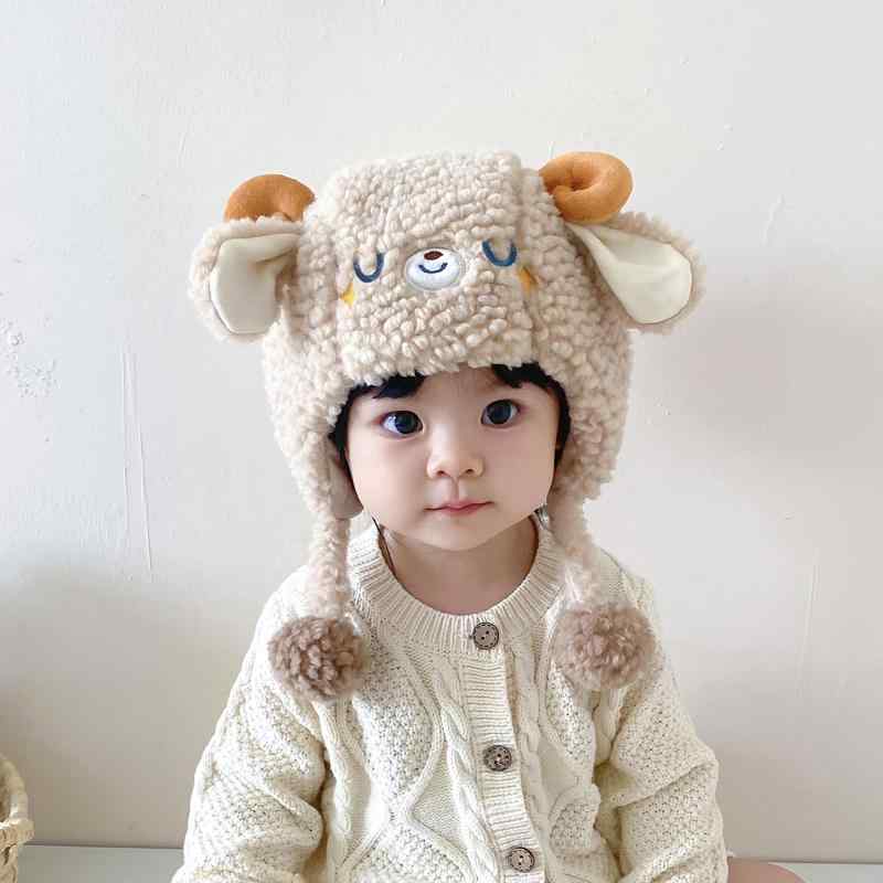 Rakuten - キッズ ベビー ニット 帽子 耳 かわいい 帽子 秋冬 かわいい 男の子 女の子 耳保護 帽子 冬 約824ヶ月赤ちゃん頭囲4448CM範囲