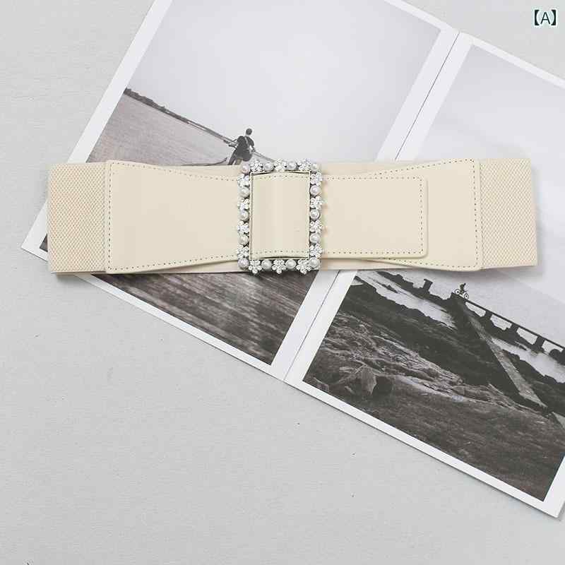 ベルト 幅広 レディース おしゃれ ウエストマーク ファッション スカート 装飾 ドレス ラインストーン ..