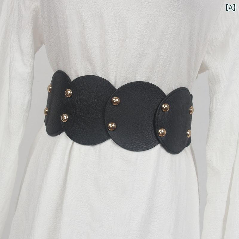 ベルト レディース 幅広 ウエストマーク カジュアル 秋冬 おしゃれ ドレス スカート 装飾 コート ガー..