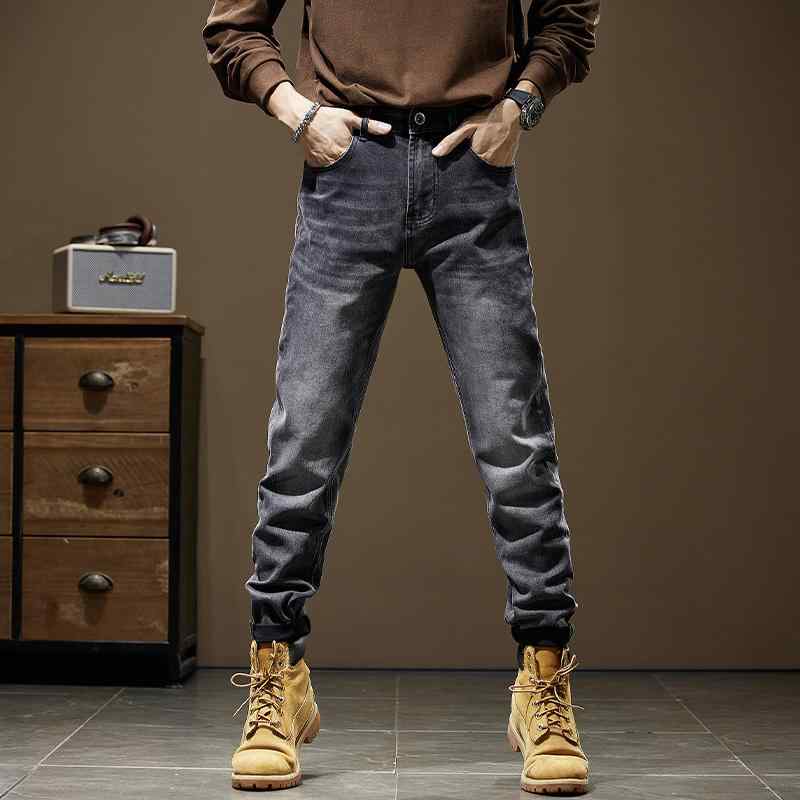Skinney Pants - デニムパンツ メンズ カジュアル おしゃれ 長ズボン 真 個性 レトロ ファッション ジーンズ ハイエンド スキニー