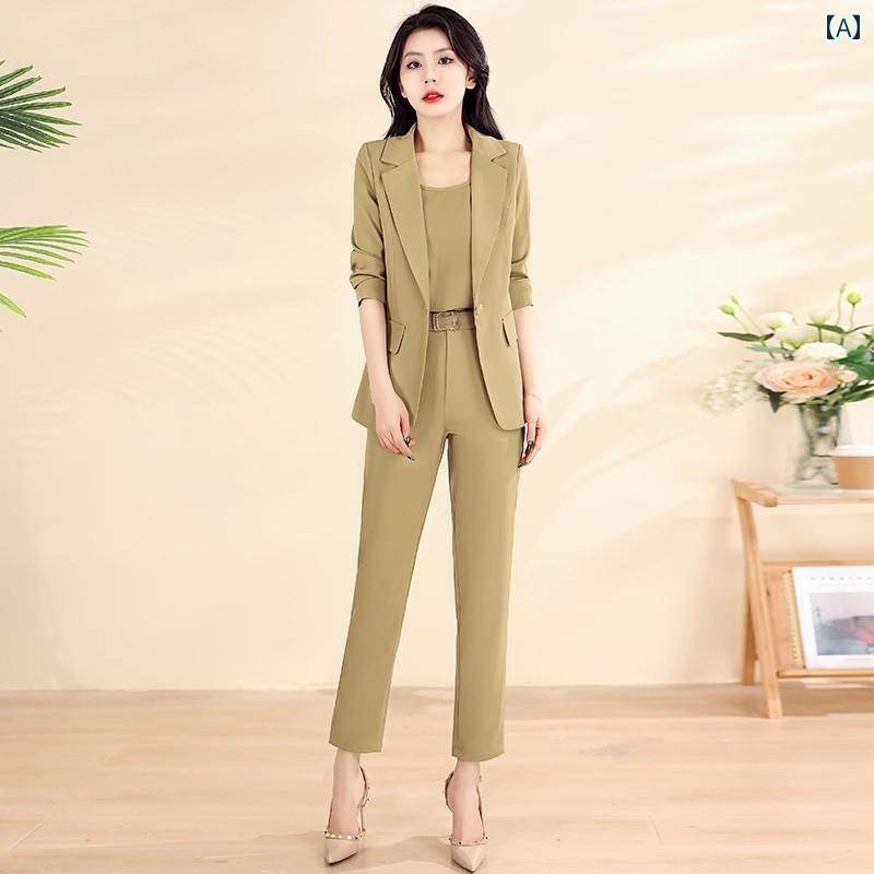 レディース スーツ パンツスーツ 半袖 夏 オフィスカジュアル 学校行事 エレガント スタイリッシュ おしゃれ 婦人服