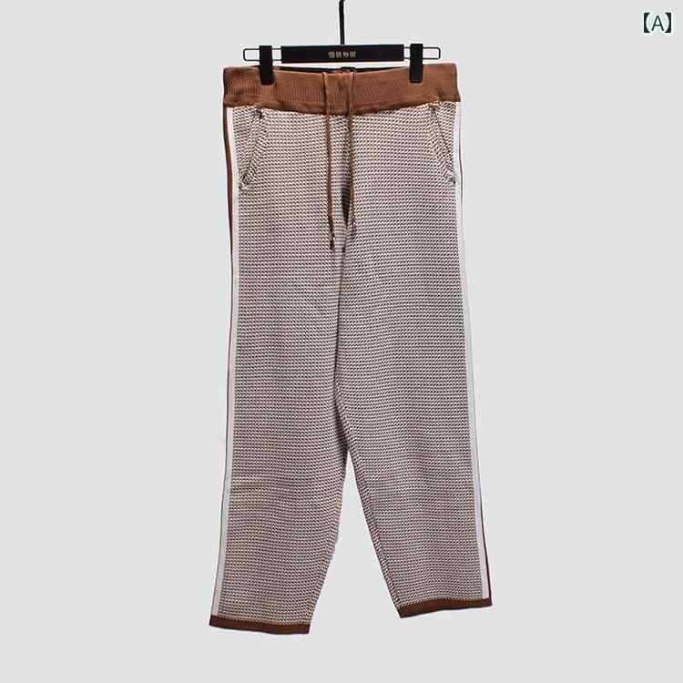 レディース カジュアル パンツ ファッション 秋冬 スリム ニンジン ハイウエスト 通勤 弾性 ウエスト ..