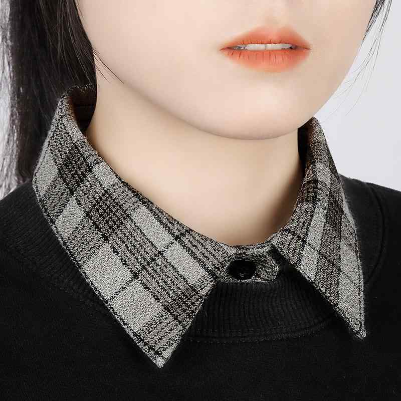 シャツ レディース 秋 冬 春 フェイク カラー つけ襟 インナー セーター トレーナー 多機能 韓国 ファ..