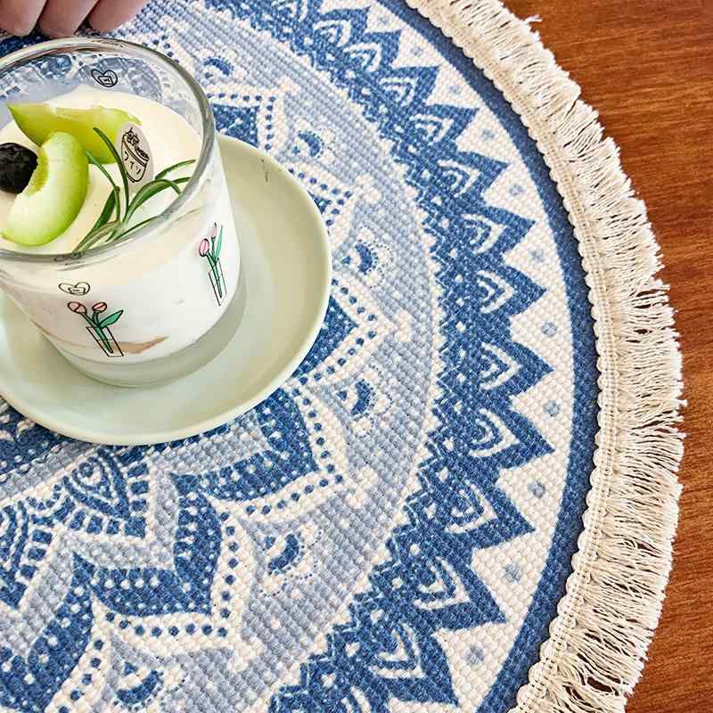 テーブル クロス 綿 リネン 生地 エスニック リビング ルーム レストラン テーブルクロス コーヒー テ..