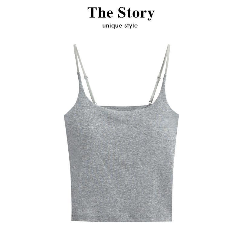 レディース そういった タイ 小さめ キャミソール インナー 夏 スリム ショート 美 ストラップ 胸パッド 下着 アウター