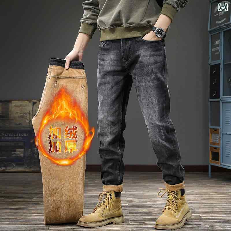 メンズ デニム ロングパンツ ジーンズ スリム ストレート アメリカン ストリート おしゃれ かっこいい 履きやい 快適 イベント フェス レジャー アウトドア キャンプ ダンス パフォーマンス 仕事着