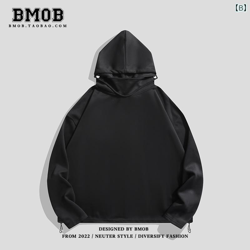 ジャケット パーカー おしゃれ かっこいい メンズ 無地 フード付き スウェットシャツ 春秋 カジュアル アメリカン ストリート 機能的