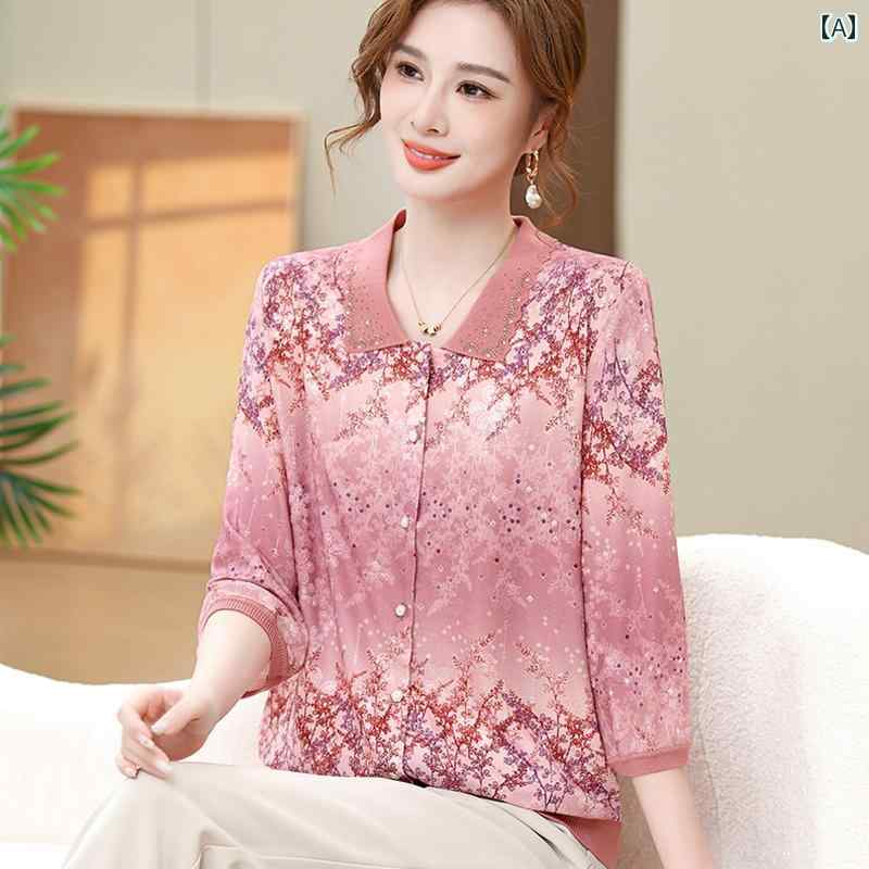 レディース クロップドパンツ ミセスファッション マダム ママ 春 ひんやり 涼しい 快適 春夏 Tシャツ 七分袖 薄手 トップス 爽やか ゆったりタイプ カーディガン