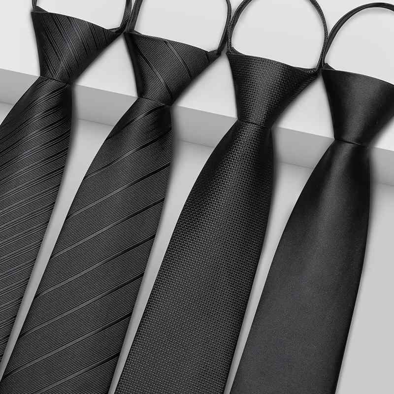 シャツ メンズ フォーマル ネクタイ 黒 ネクタイ ビジネス 結婚式 ジッパー式 風 結び目 スーツ カレッジ 英国風 手結び式 和風