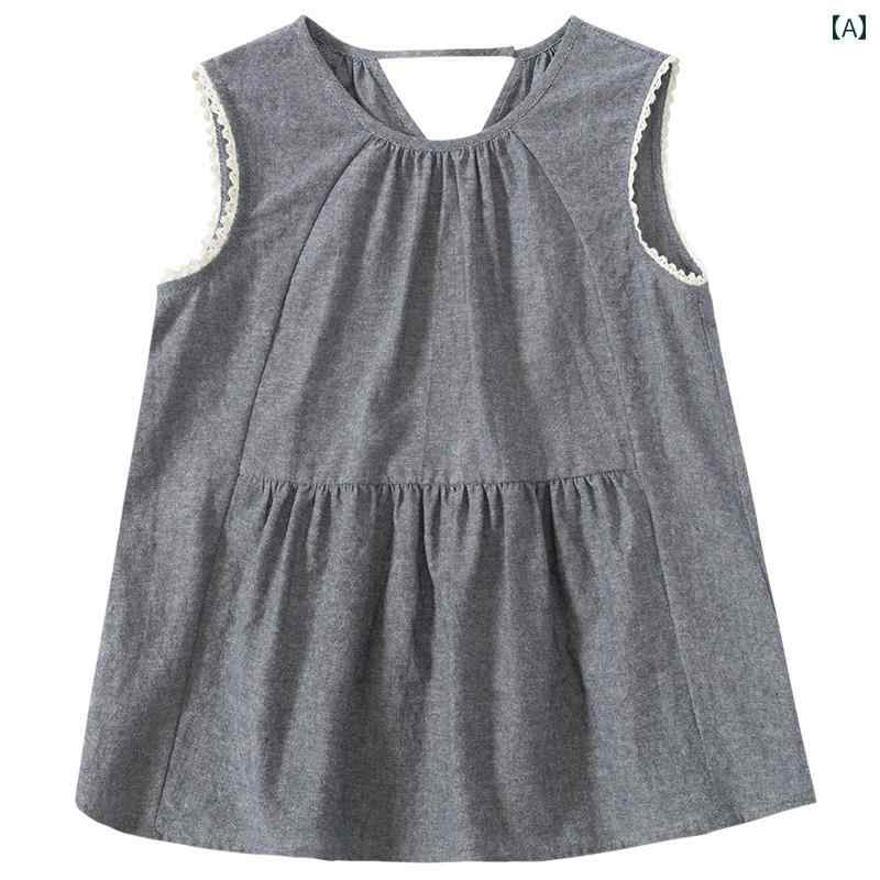 トップス 子供服 おしゃれ キッズ グレー ブルー 子供 レース ベスト ショーツ 女の子 ガールズ サマー スーツ 綿